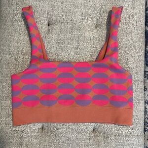 Fabletics Pink Ribbed sports bra